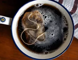 Coffee with tea bag