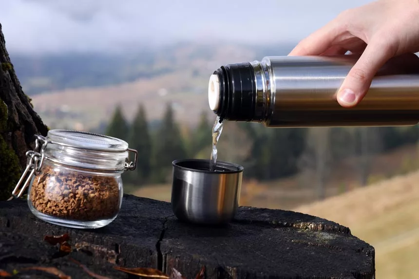 Instant coffee for camping