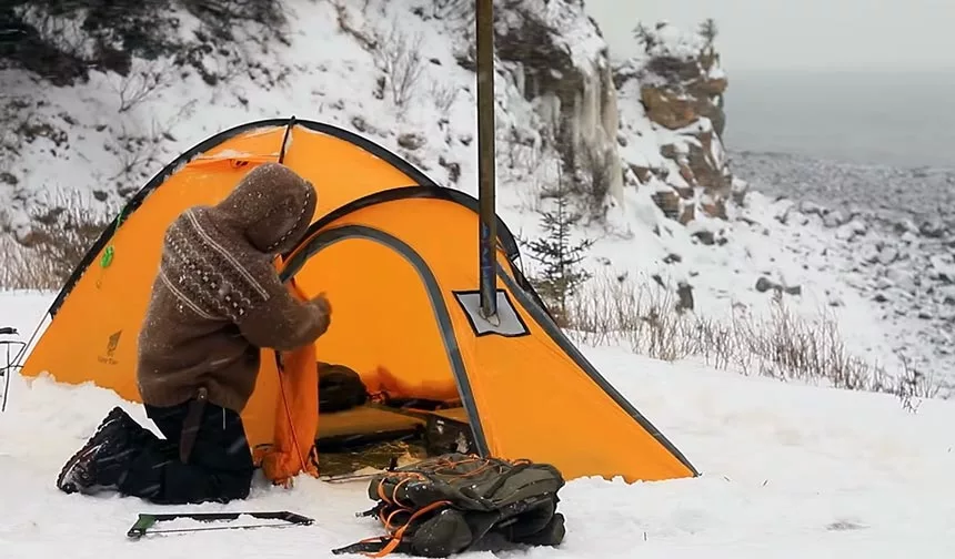 Hot Tent with a Stove Jack for Winter Camping