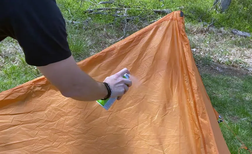 Waterproof A Tent Using Waterproofing Spray
